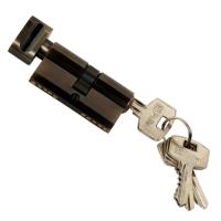 Цилиндр ключевой, ключ-барашек, 60 мм, 5 ключей, античная бронза